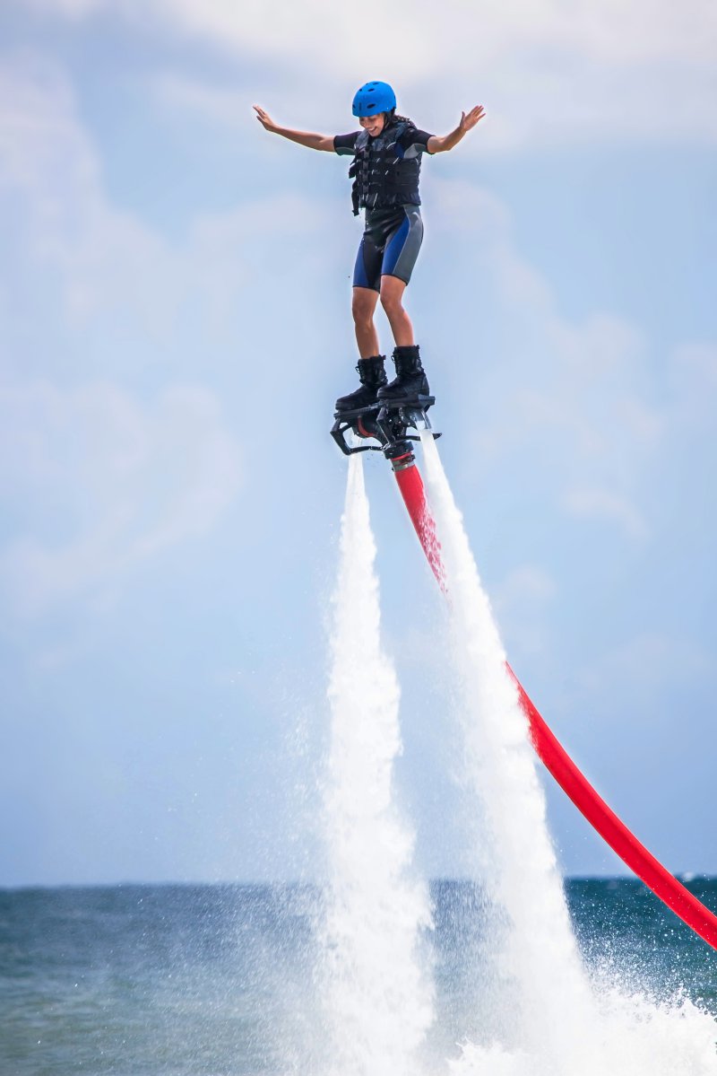 woman on a flyboard